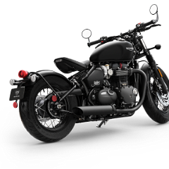 Bobber Black Rear 3-4 Matt Jet Black